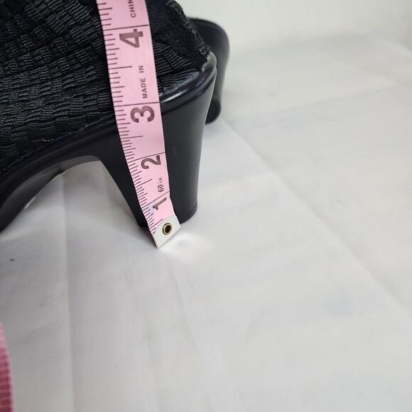 Corkys Woven Hot Bootie Womens Textile Pull-On Pump Boots Black Size 8 Comfort - Picture 11 of 11